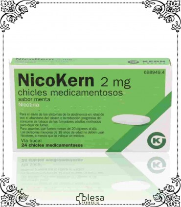 Kern nicokern 2 mg sabor menta 24 chicles