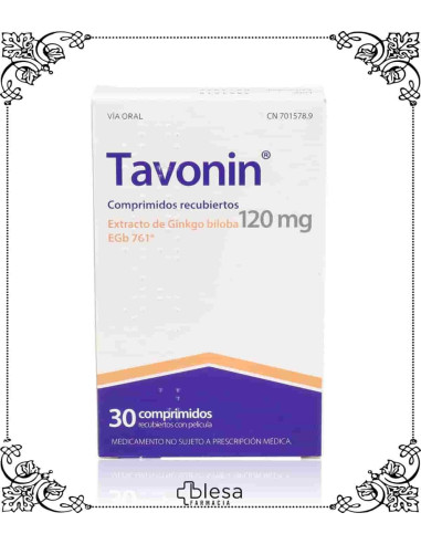 Dr. Willmar tavonin 120 mg 30 comprimidos