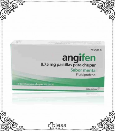 Alfasigma angifen 8,75 mg sabor menta 16 pastillas