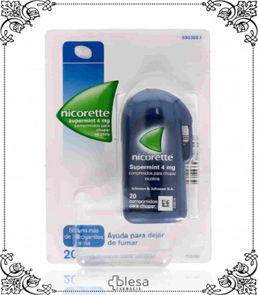 Johnson & Johnson nicorette supermint 4 mg 20 comprimidos