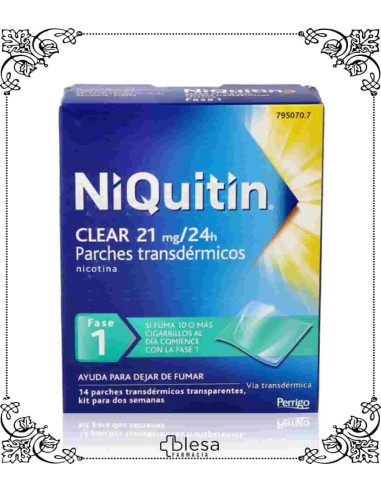 Perrigo niquitin clear 21 mg/24 hr 14 parches