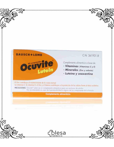 OCUVITE. LUTEIN 60 COMPRIMIDOS