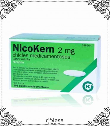 Kern nicokern 2 mg sabor menta 108 chicles