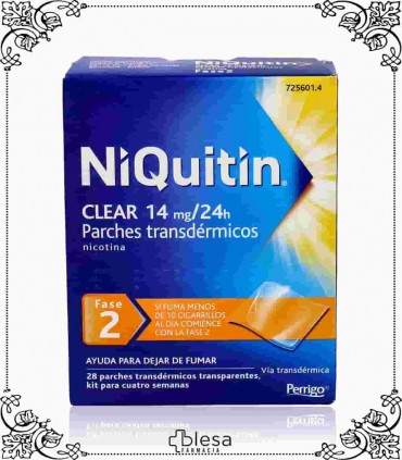 Perrigo niquitin clear 14 mg24 hr 28 parches