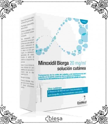Bailleul minoxidil Biorga 20 mgml solución 3x60 ml