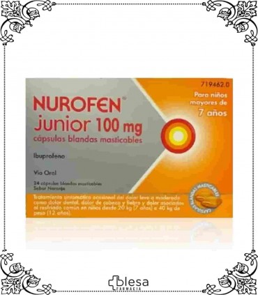 Reckitt Benckiser nurofen junior 100 mg 24 cápsulas