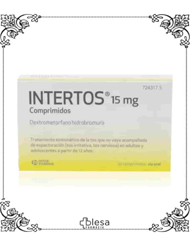 Interpharma intertos 15 mg 20 comprimidos