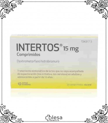 Interpharma intertos 15 mg 20 comprimidos