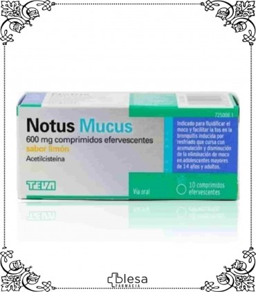 Teva notus mucus 600 mg 10 comprimidos