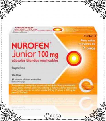 Reckitt Benckiser nurofen junior 100 mg 12 cápsulas
