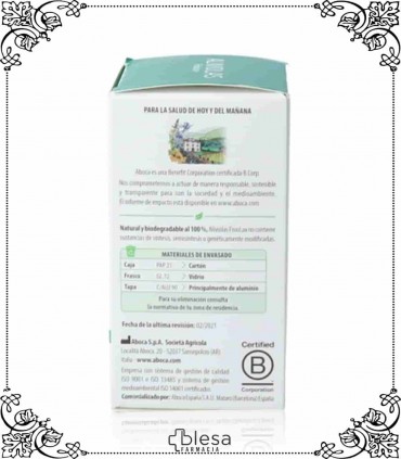 Aboca aliviolas fisiolax 90 comprimidos elaborado a base de plantas, de venta en tu farmacia online de Canarias Blesafarmacia.