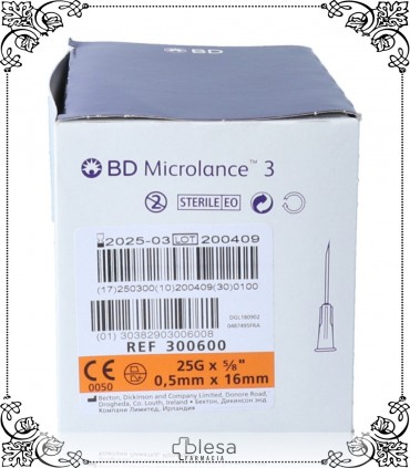 BD Medical microlance aguja permite la identificación rápida por colores.