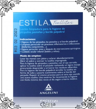 Instrucciones para el uso adecuado de Angelini estila estéril 30 toallitas