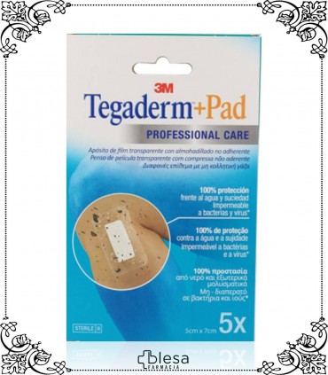 3M apósito tegaderm+pad es un apósito de film transparente indicado en la protección de la heridas.