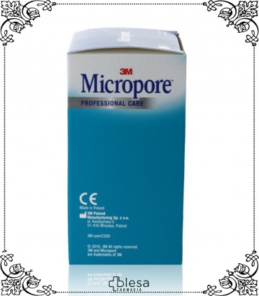 3M micropore esparadrapo de papel blanco es ideal para el recambio frecuente de apósitos en pieles sensibles