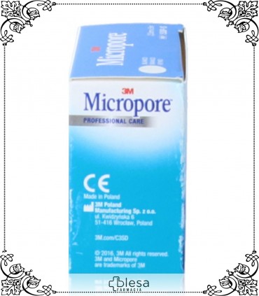 3m micropore es un esparadrapo de papel blanco indicado en el uso de heridas.