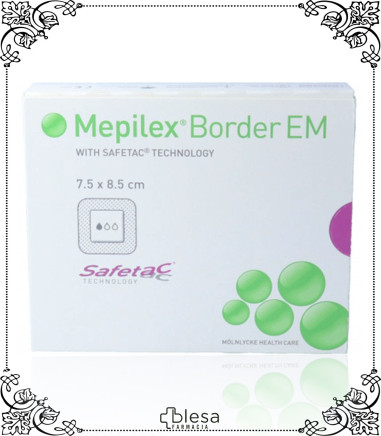 Mölnlycke mepilex apósito border EM 7.5x8.5 3 unidades