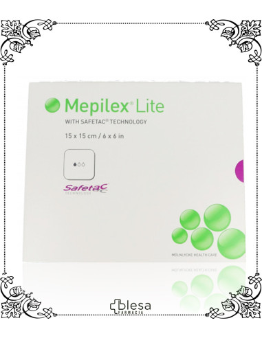 Mölnlycke mepilex apósito lite 15x15 3 unidades