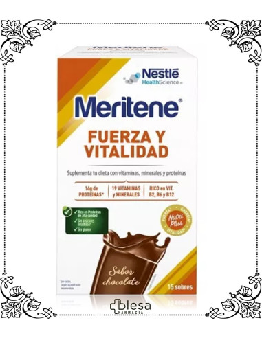 Nestlè meritene instant senior sabor chocolate 15 sobres