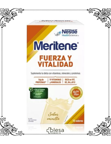 Nestlè meritene instant senior sabor vainilla 15 sobres