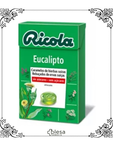 Ricola caramelo sabor eucalipto caja