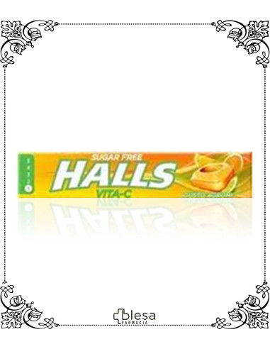 Mondeléz halls caramelos sin azúcar vitamina C 20 unidades