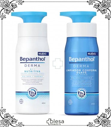 Bayer bepanthol pack dermo nutritiva+limpiador corporal suave 400 ml